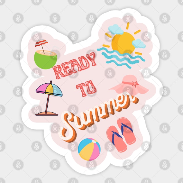 Ready to summer Sticker by formony designs